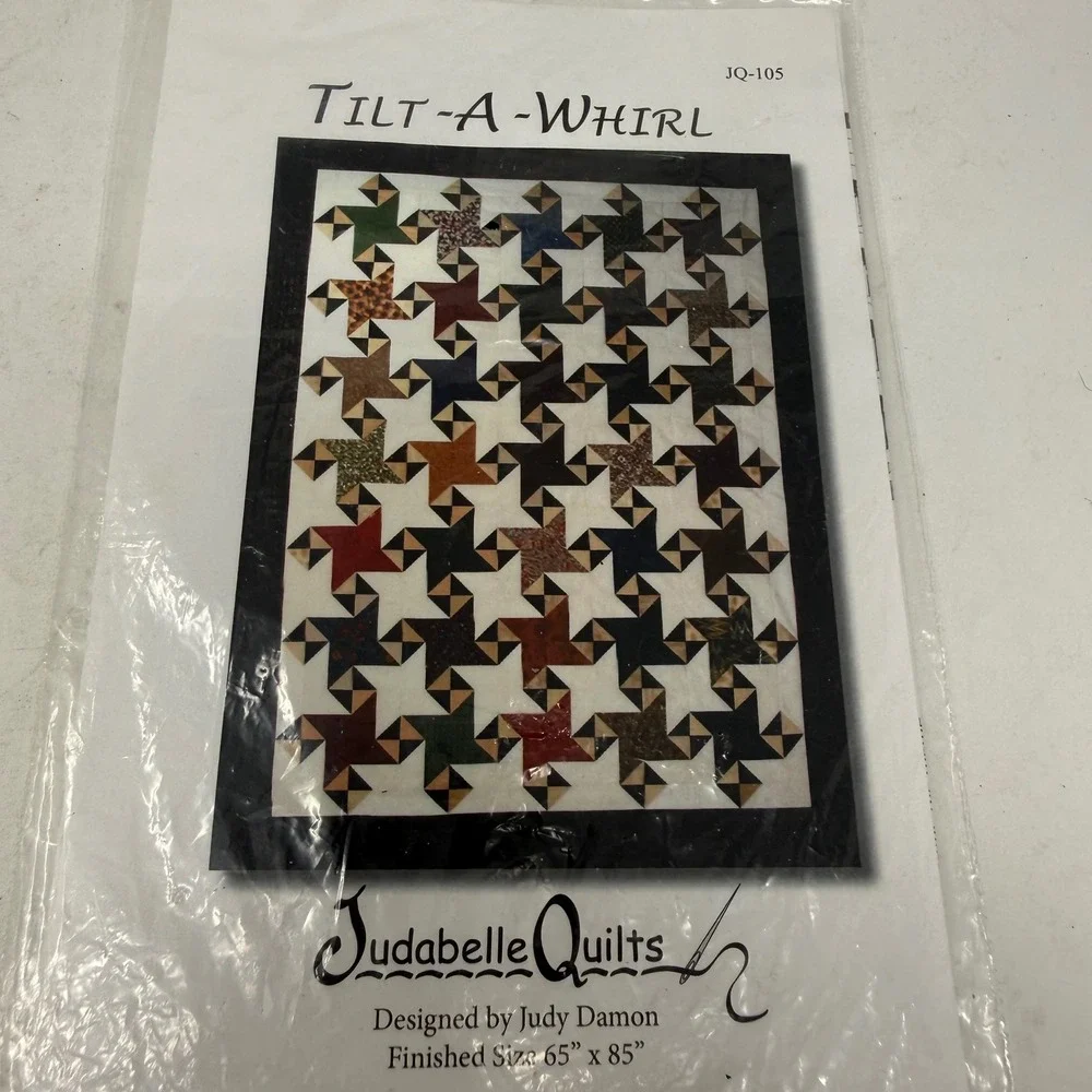 Judabelle Quilts Tilt-A-Whirl Quilt Pattern JQ-105 Judy Damon 65x85 Star Design